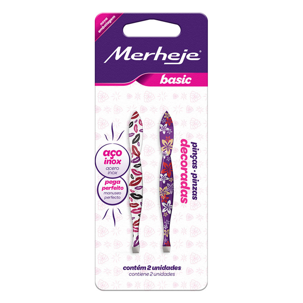 Pinça Depilatória Merheje Decorada 2un
