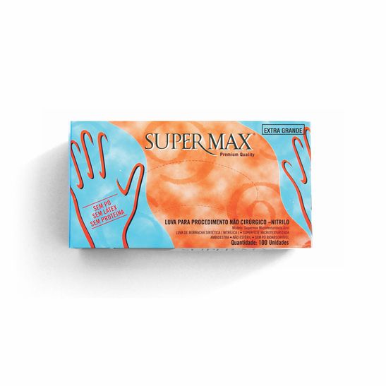 LUVA-SUPERMAX-NITRILO-BLUE-C-100-TAM-G