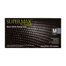 LUVA-SUPERMAX-NITRILO-BLACK-C-100-TAM-M