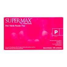 LUVA-SUPERMAX-NITRILO-PINK-C-100-TAM-P