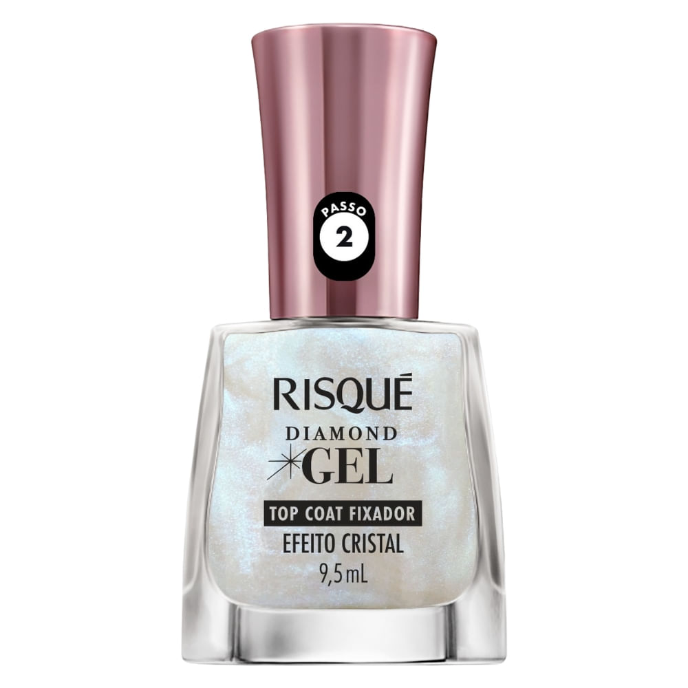 Esmalte Risqué Diamond Gel Top Coat Efeito Cristal