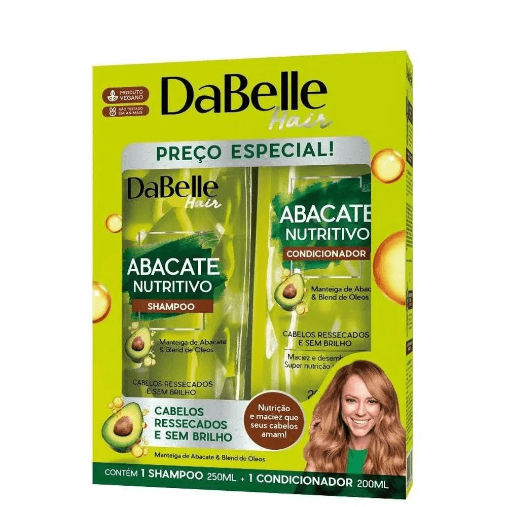 Shampoo E Condicionador DaBelle Abacate Nutritivo 425ml