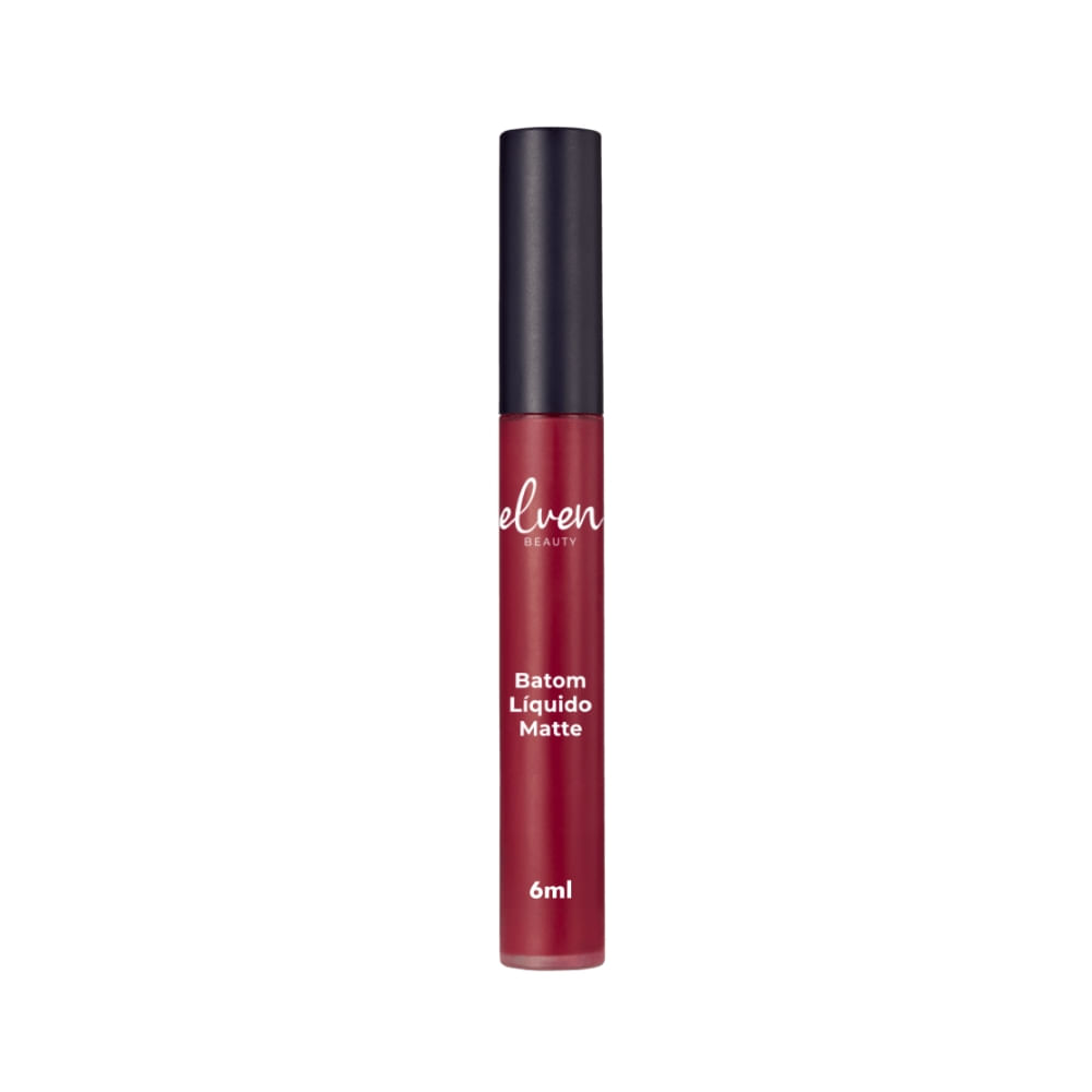 Batom Líquido Matte Elven Beauty Carmin 6ml