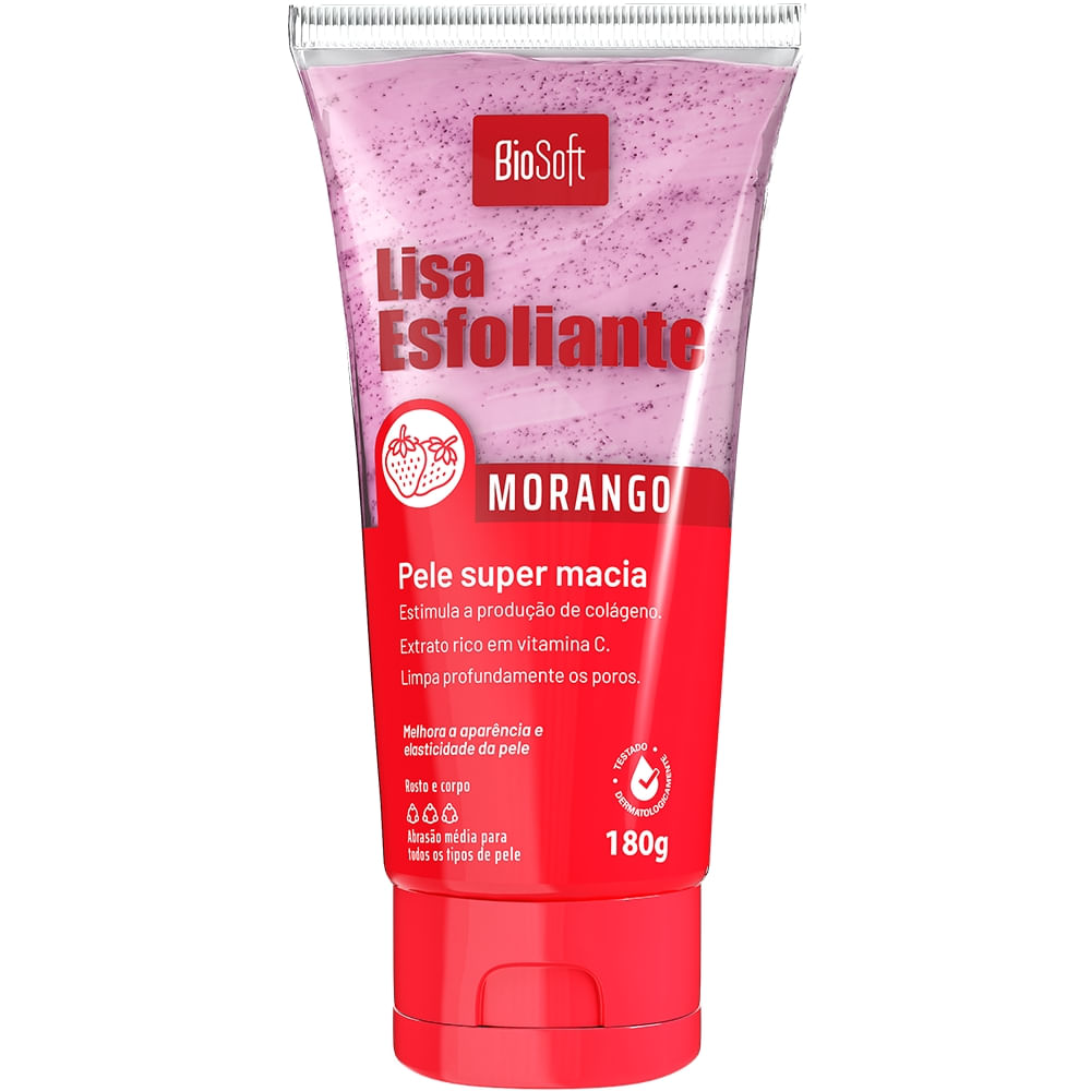 Creme Lisa Esfoliante Morango 180g
