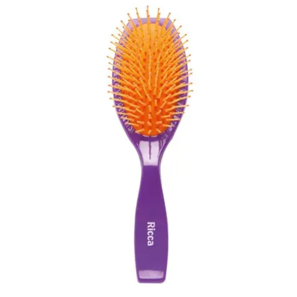 Escova De Cabelo Ricca Purple Oval Almofadada 927