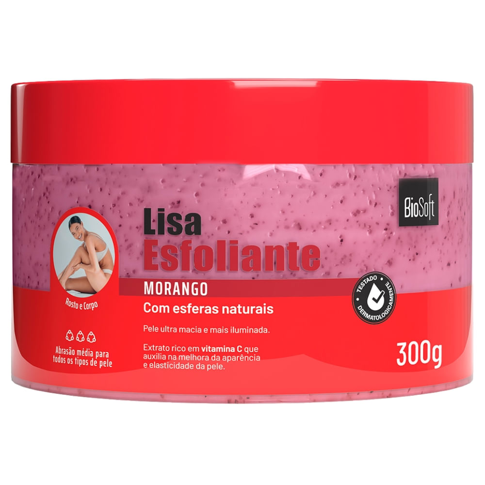 Creme Esfoliante Lisa Solf Hair Morango 300g