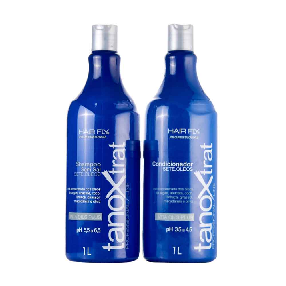 Kit Hair Fly Sete Óleos 1l - Shampoo + Condicionador
