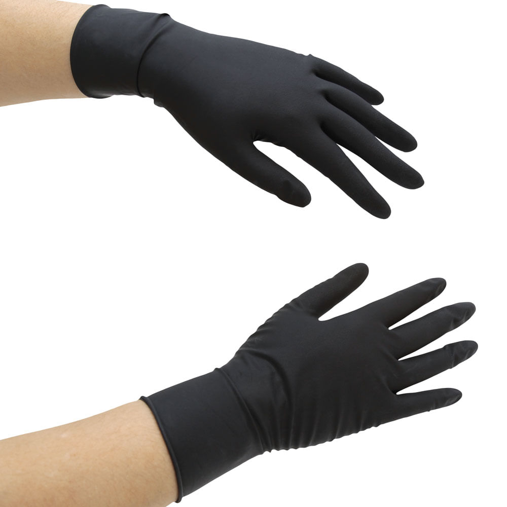 Luvas Santa Clara Par Black Latex Grande