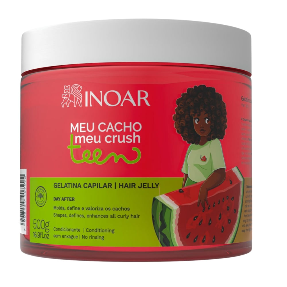 Gelatina Inoar Meu Cacho Meu Crush Melancia 500G
