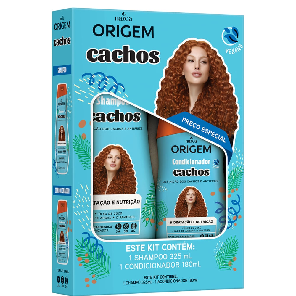 Shampoo + Condicionador Origem Cachos 325ml e 180ml