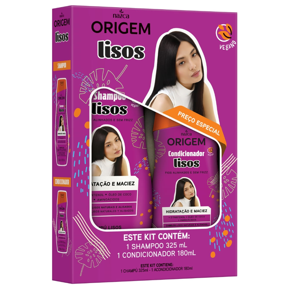 Shampoo + Condicionador Origem Lisos 325ml e 180ml