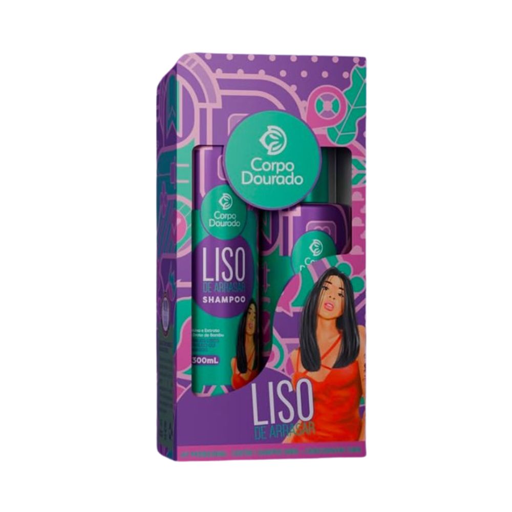 Shampoo + Condicionador Corpo Dourado Liso de Arrasar