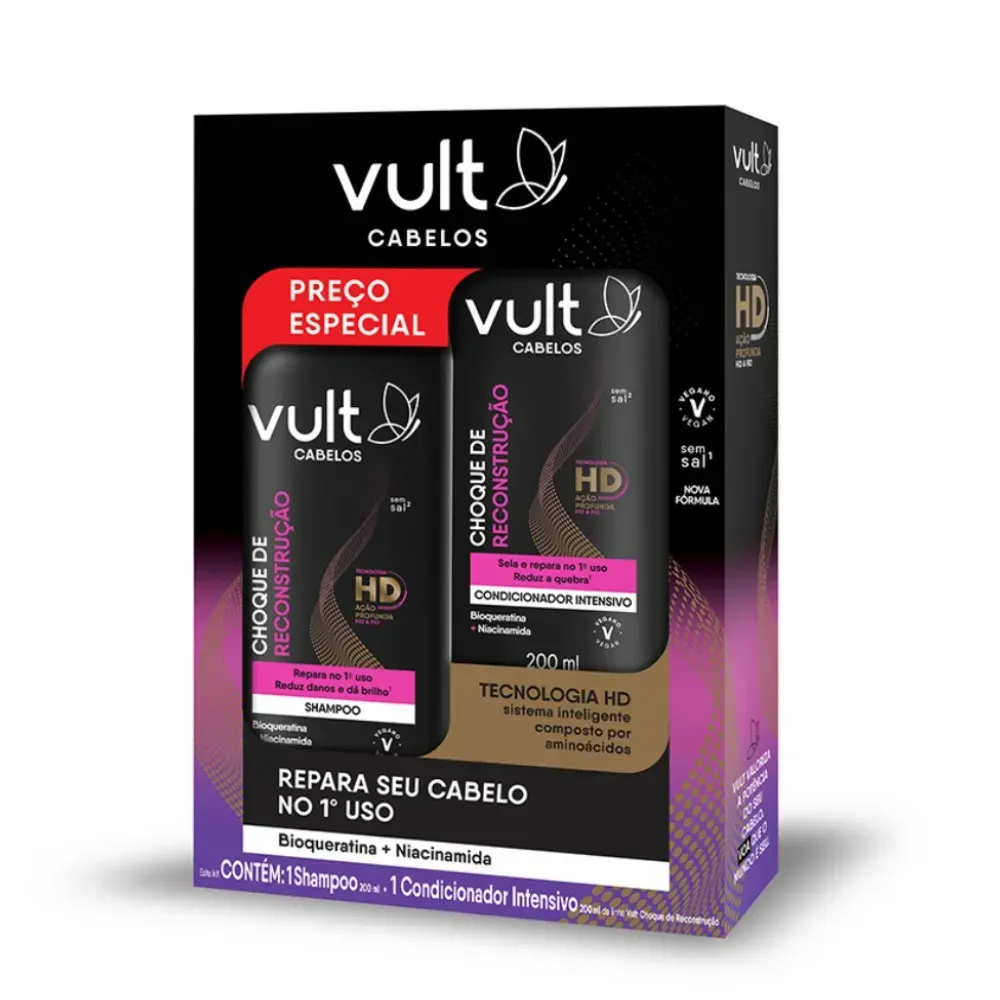 Kit Vult Choque De Reconstrução 200ml