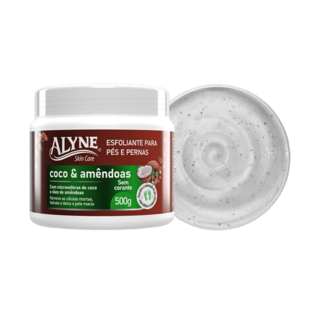 Creme Esfoliante Para Pés Alyne Coco e Amendoas 500g