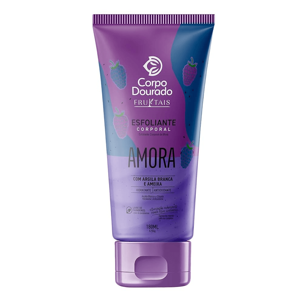 Creme Esfoliante Corpo Dourado Fruktais Amora/Ameixa 180ml