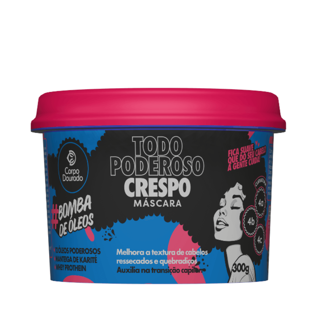 Máscara Dourado Todo Poderoso Crespos 300g