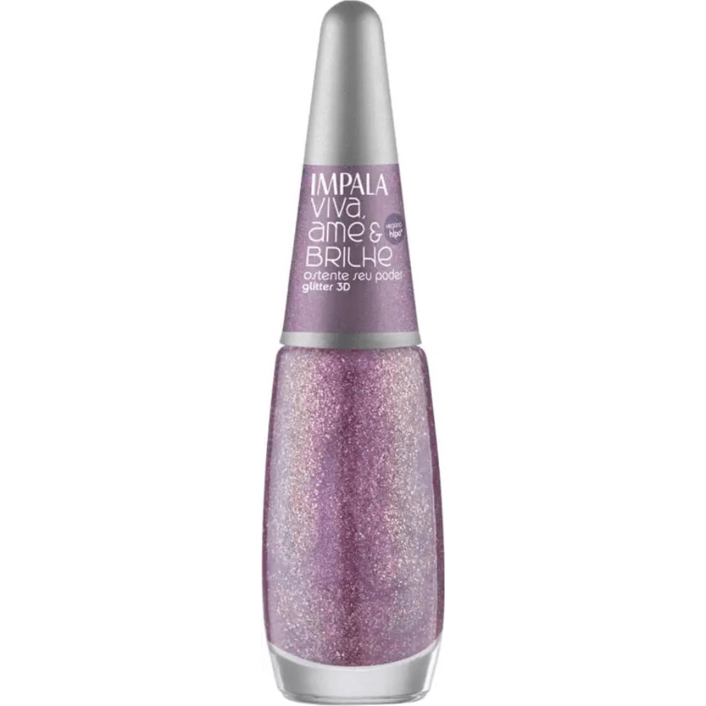 Esmalte Impala Viva Ame & Brilhe Ostente Seu Poder Glitter