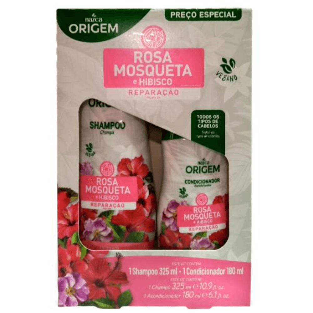 Kit Shampoo e Condicionador Origem Rosa Mosqueta