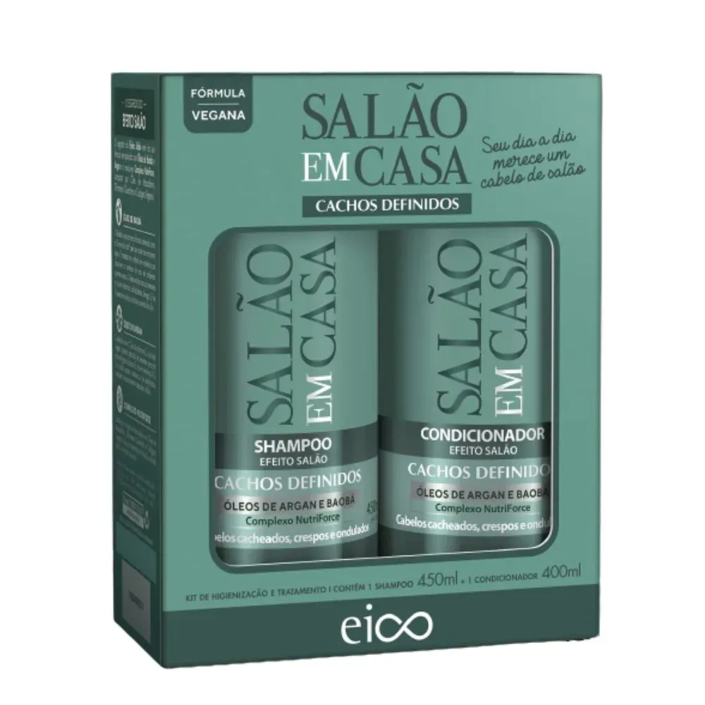 Kit Shampoo e Condicionador Eico Cachos Definidos