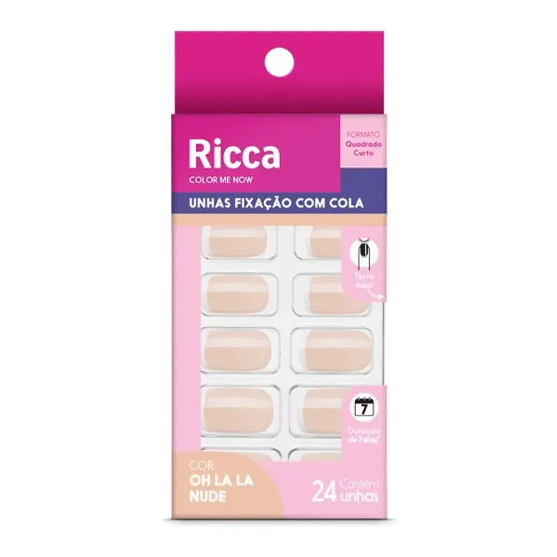 Unhas Postiças Ricca Francesinha Nude