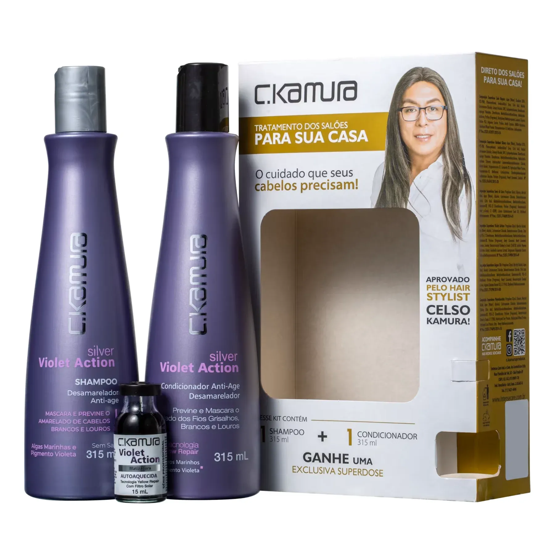 Kit C.Kamura Silver Violet Action Trio Matizadora 645ml