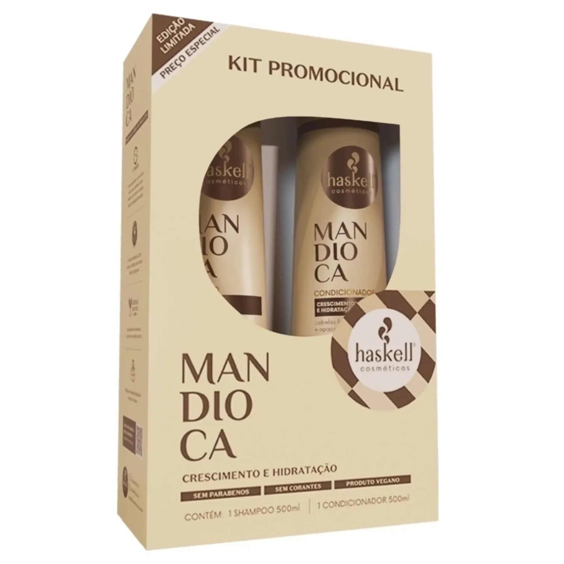 Kit Haskell Shampoo e Condicionador Mandioca 500ml