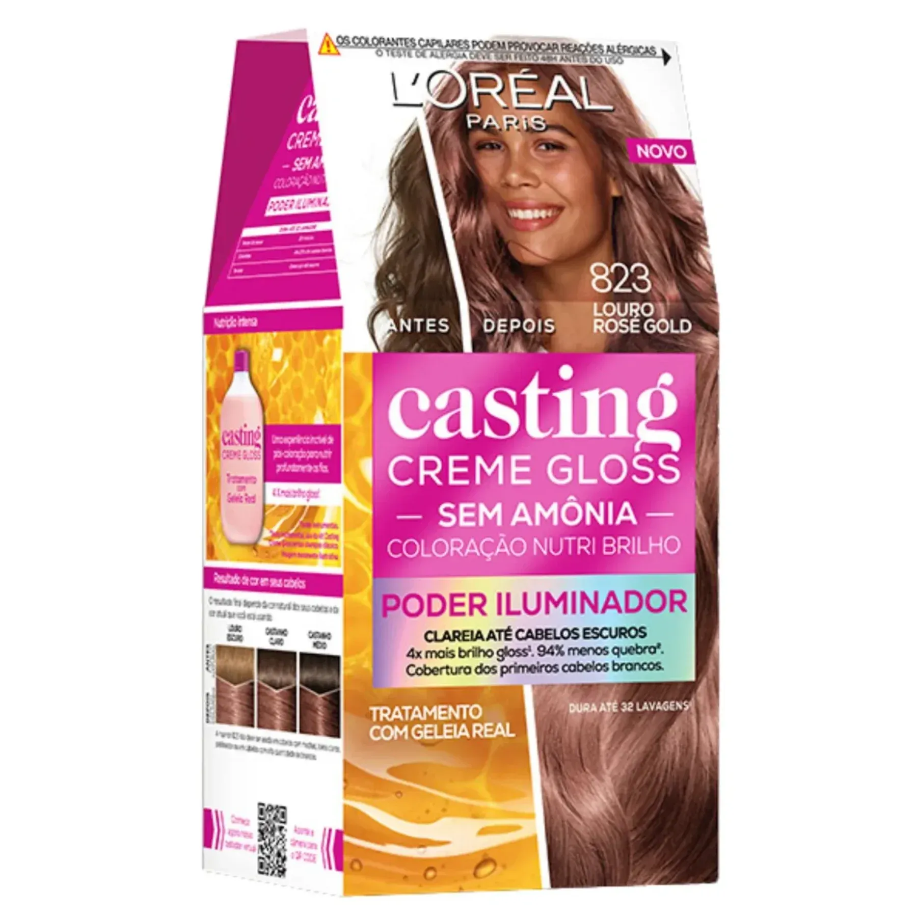 Coloração L'oréal Kit Casting Gloss 823 Louro Rose Gold