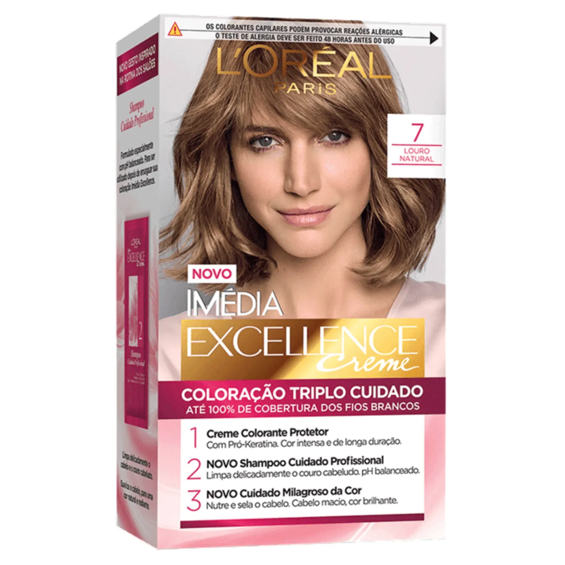 Coloração L'oréal Kit Imédia 7.0 Louro Natural