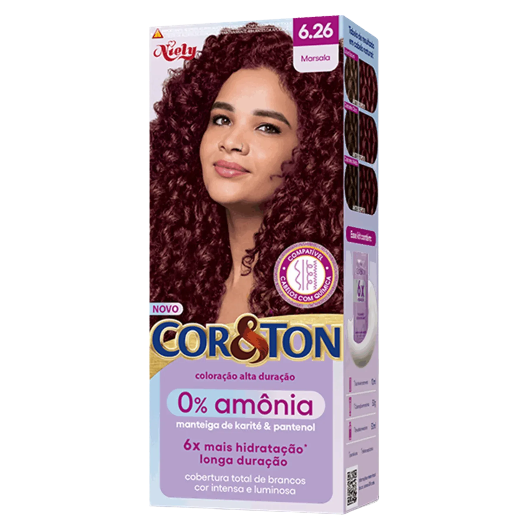 Coloração Cor&Ton Sem Amônia Marsala 6.26