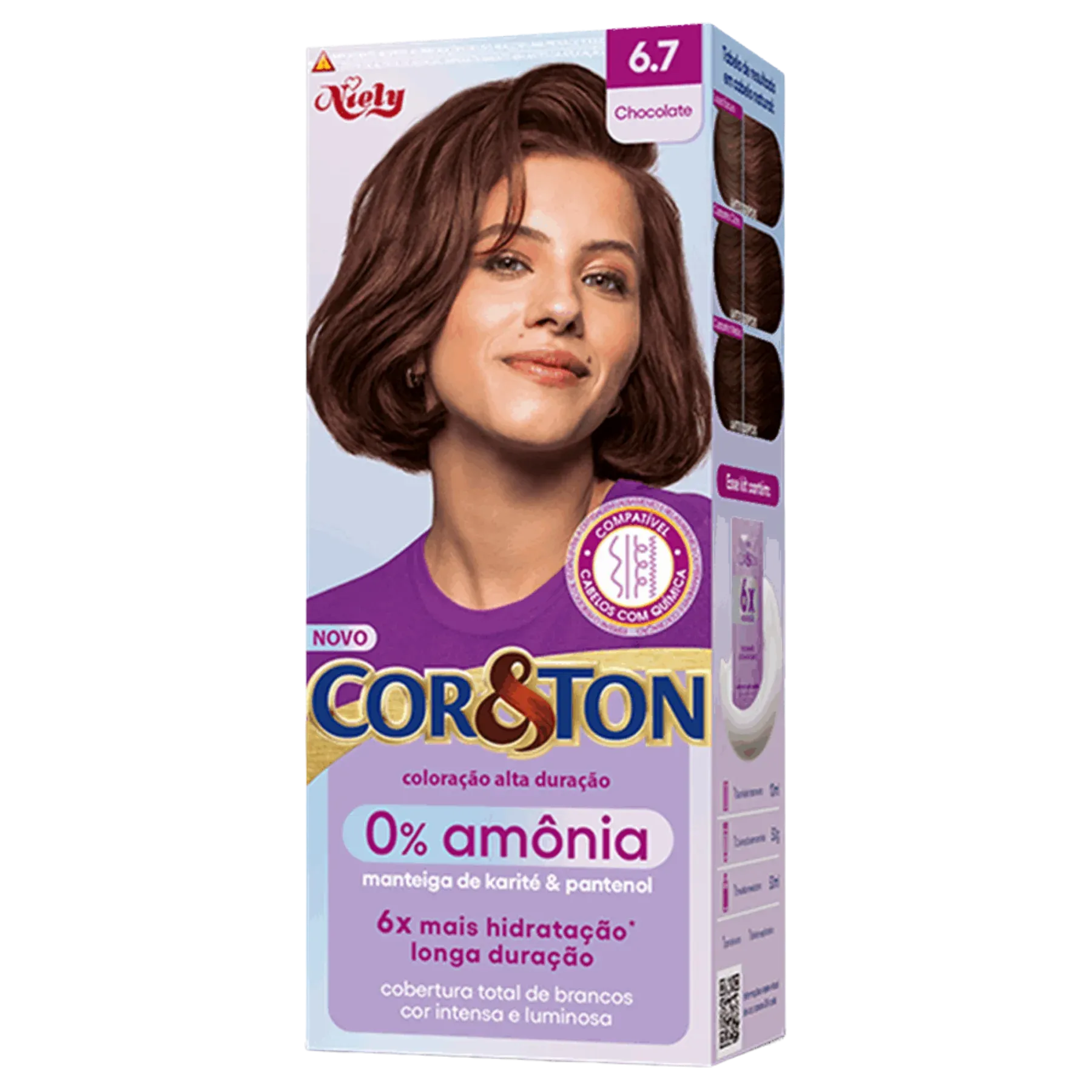 Coloração Cor&Ton Sem Amônia Chocolate 6.7