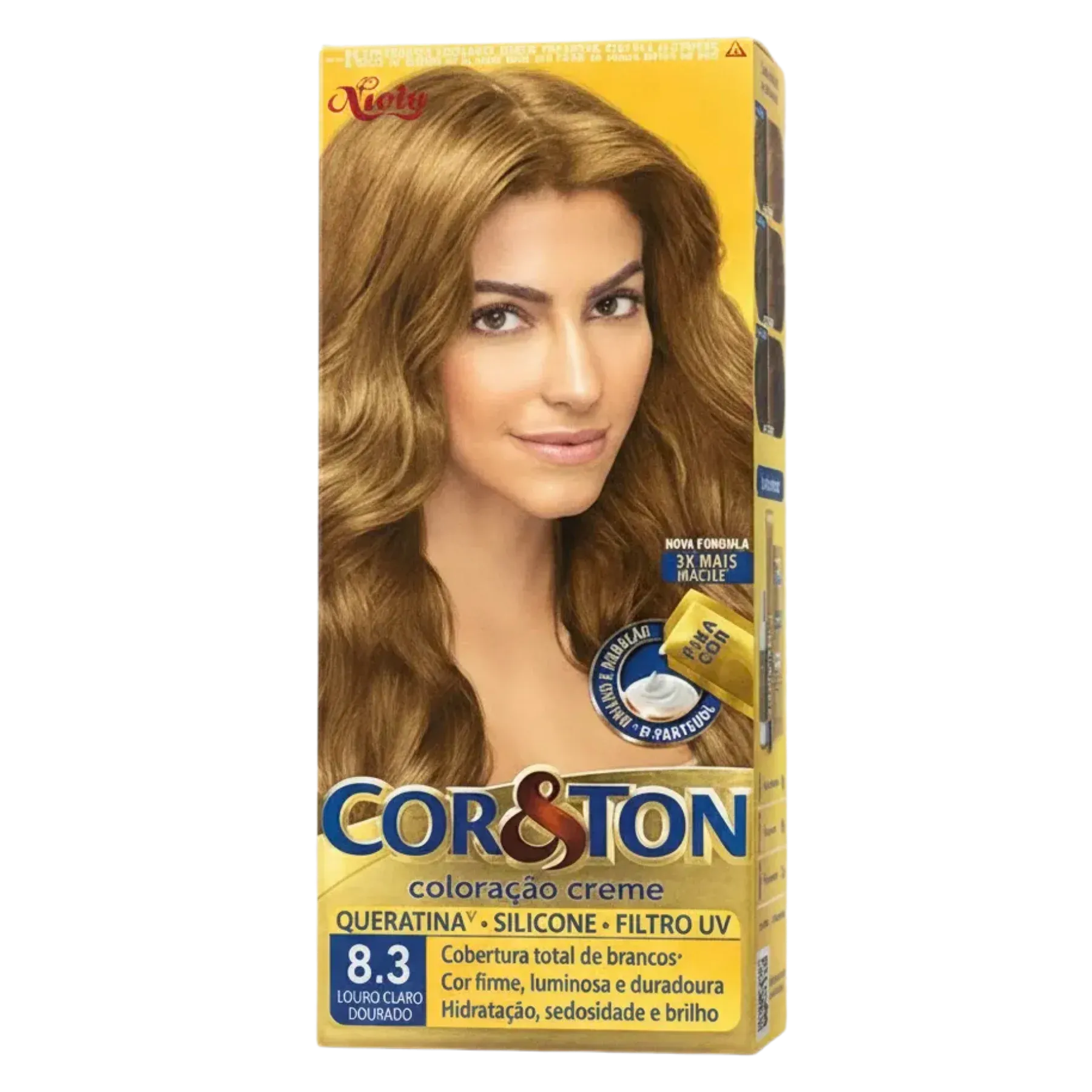 Coloração Creme Cor&Ton 8.3 Louro Claro 50g