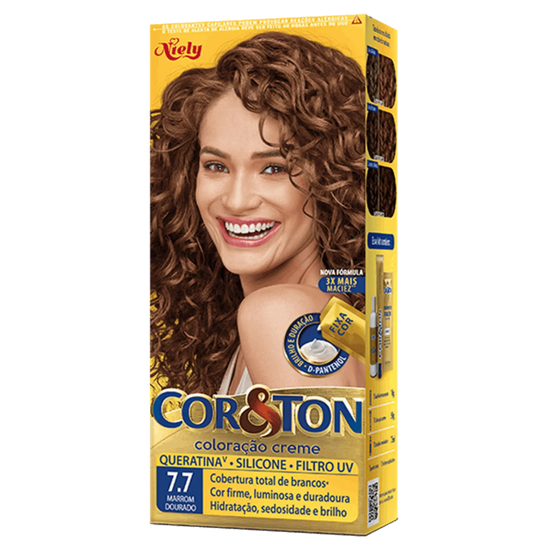 Coloração Creme Cor&Ton 7.7 Marrom Dourado 50g