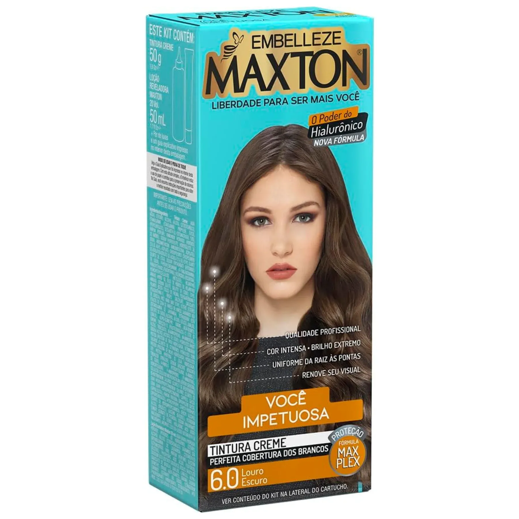 Coloração Kit Prático Maxton 6.0 Louro Escuro