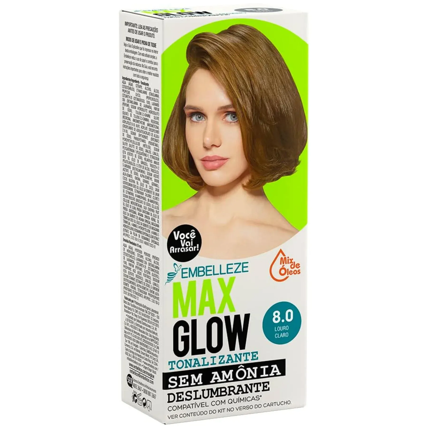 Coloração Max Glow 8.0 Louro Claro