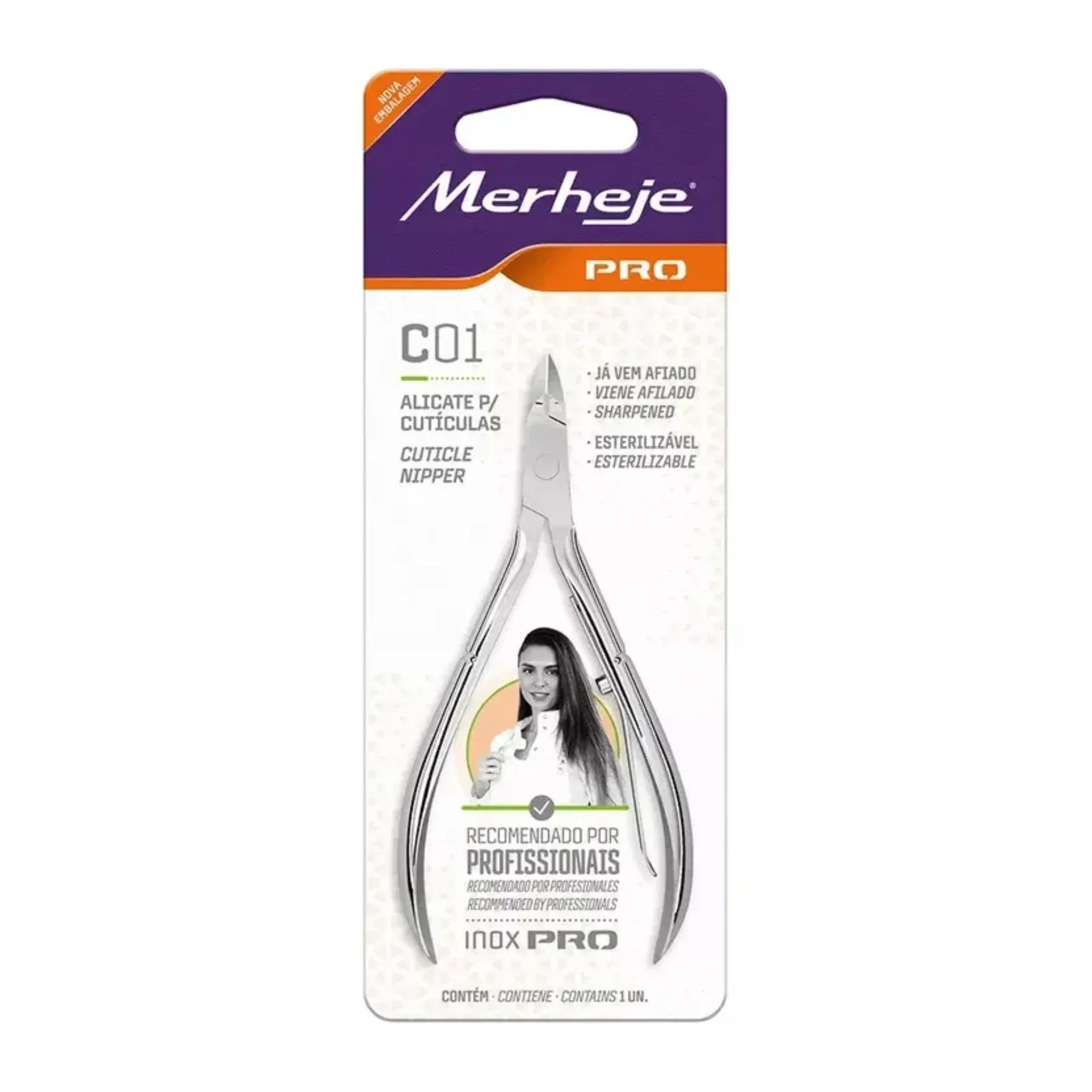 Alicate para Cutículas Professional Merheje Ref 225