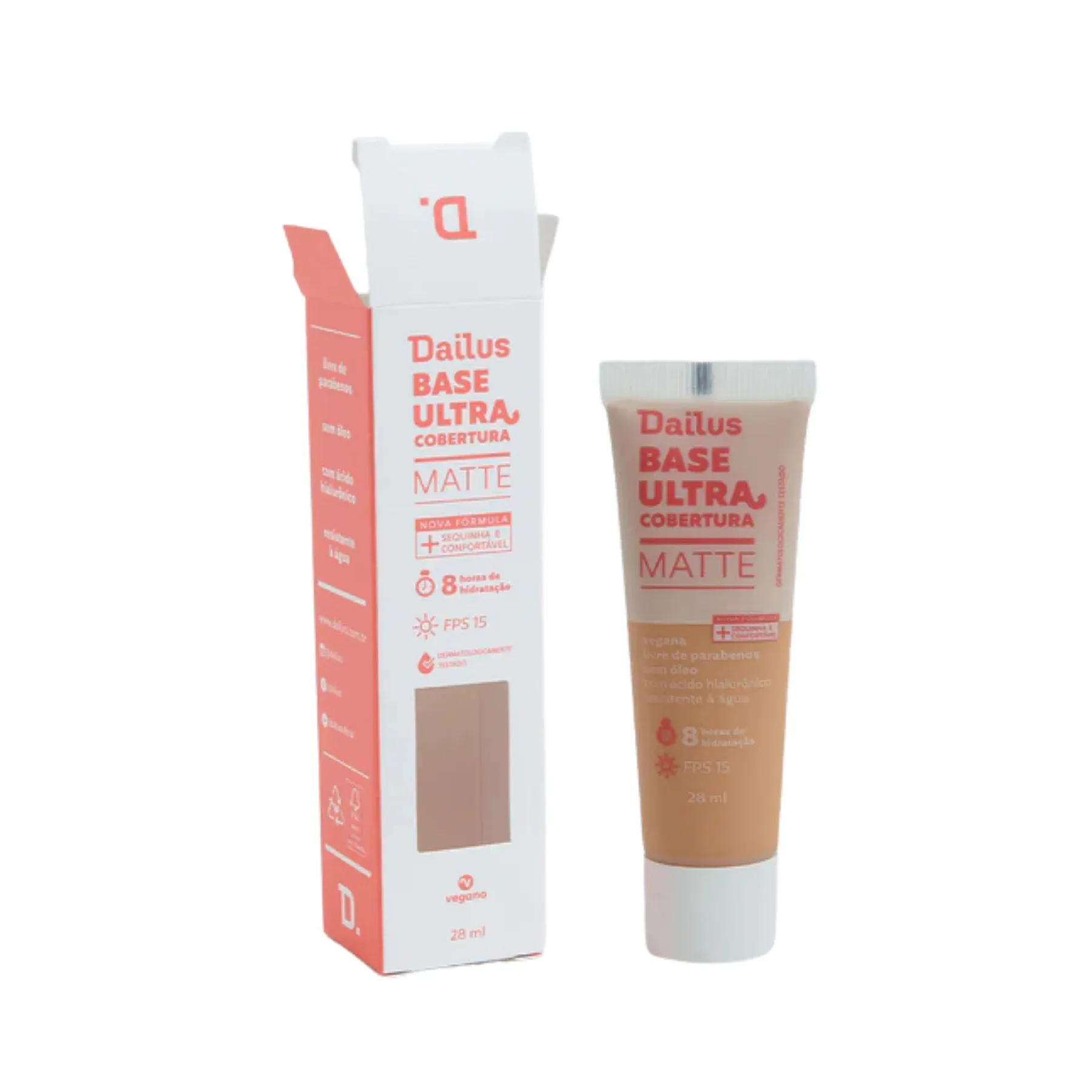 Base Líquida Dailus Ultra Cobertura Fps15 D6 Médio 28ml