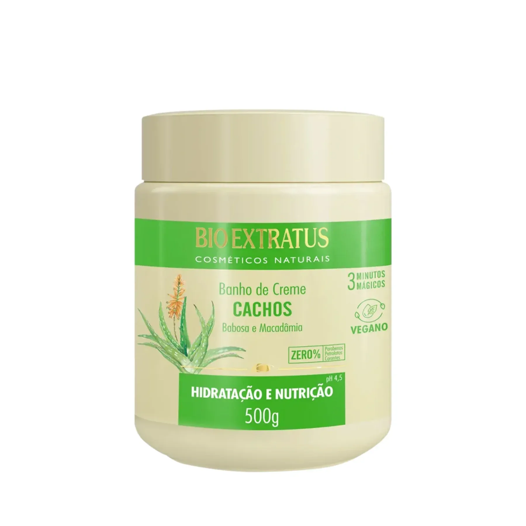 Banho de Creme Bio Extratus Cachos Babosa e Macadâmia 500g
