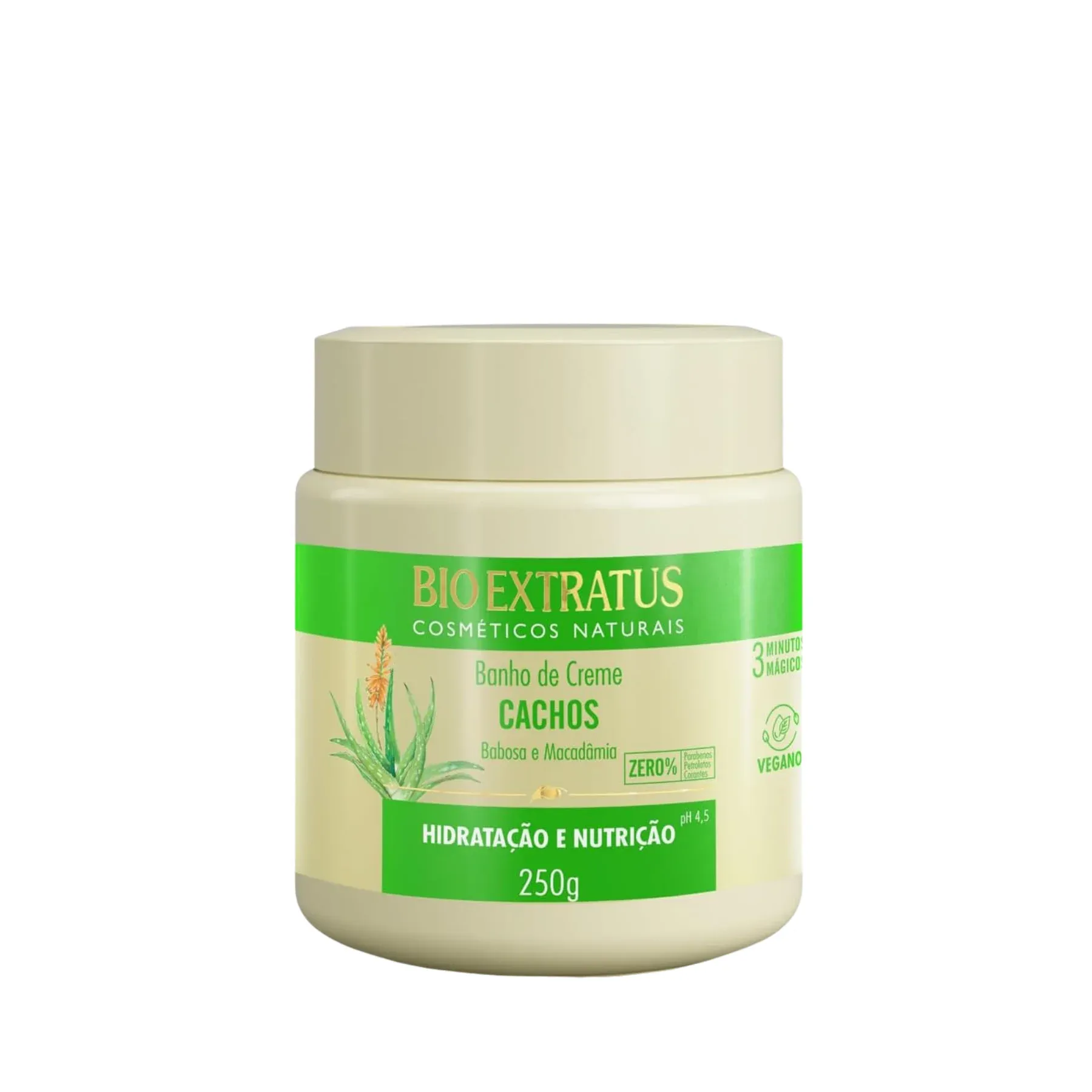 Banho de Creme Bio Extratus Cachos Babosa e Macadâmia 250g