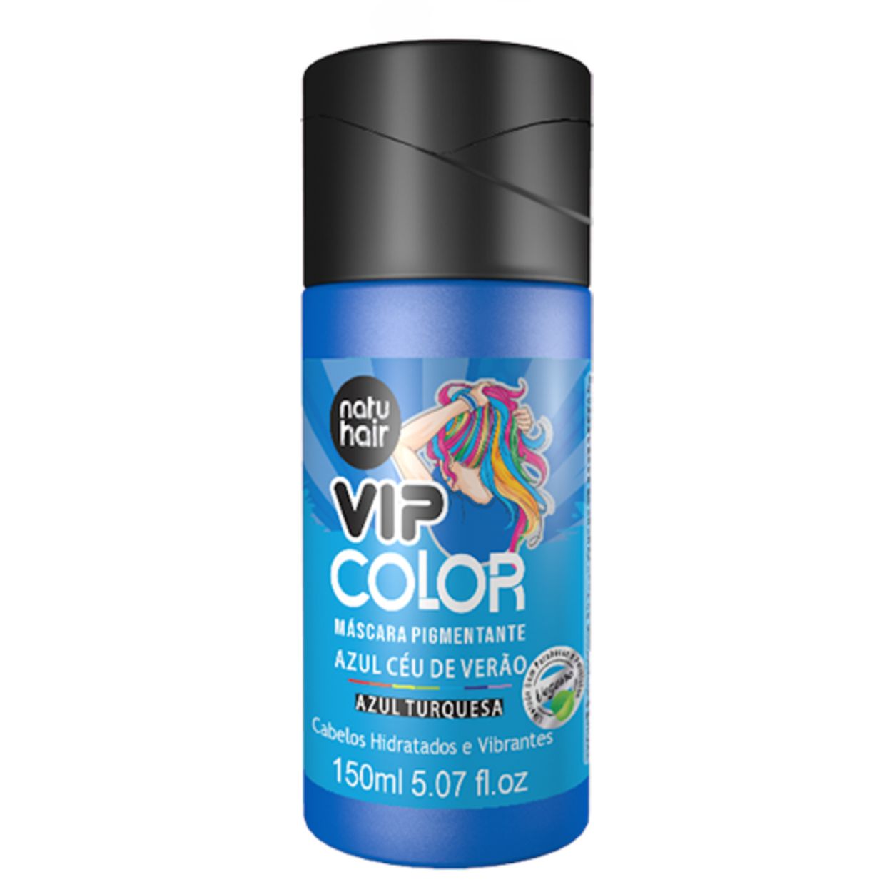 Máscara Pigmentante Vip Color Azul NatuHair 150ml IAP! Cosméticos IAP